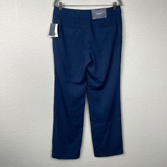 NWT Liz Claiborne Jackie Trouser Pants Navy Blue Career Office Corporate Sz 10 - Picture 3 of 12